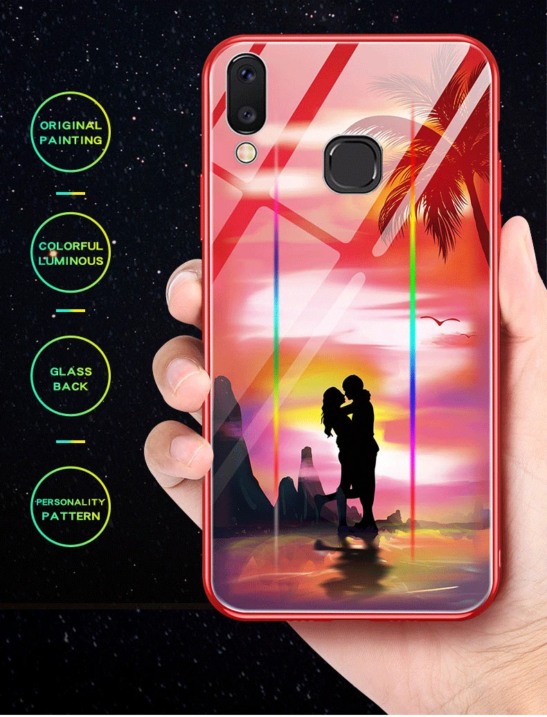 Светящийся ЧЕХОЛ ДЛЯ VIVO X 23 X21i UD X20 X9s чехлы для ночного блеска роскошный