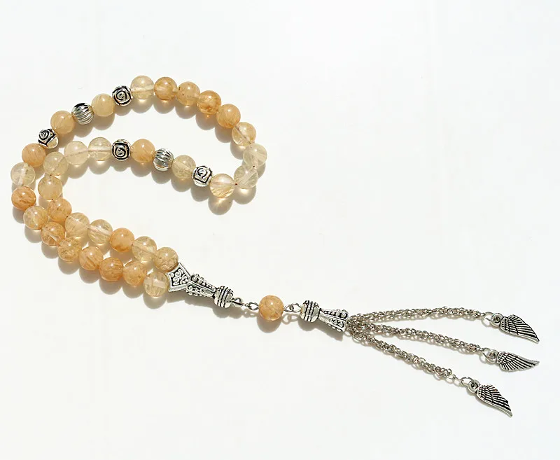 8 мм камень бисер с крыльями круглая форма 33 амулет мусульманский тасбих Алла