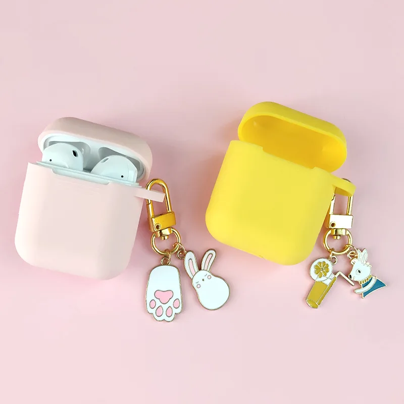 Роскошный силиконовый чехол с милым морковным кроликом для Apple аксессуары airpods