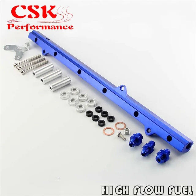 Blue Гоночный комплект топливной рейки подходит для 92-02 Тойота Супра Аристо JZA80 2JZ турбо обновление черный/синий/фиолетовый - Цвет: Blue