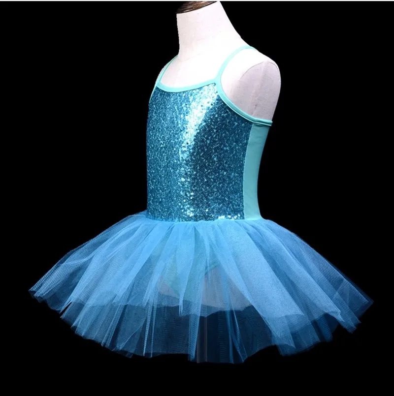 

Ballet Dance Pompon Dress Professional Children Sequin Tutu Pancake Suit Swan Lake Costumes Practice Performance Jumpsuit H5509