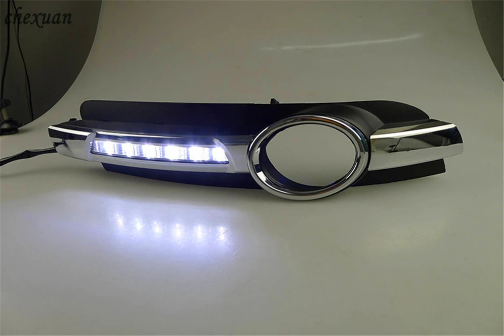 CSCSNL 2 шт. для AUDI A6 C6 2005 2006 2007 2008 светодиодный DRL дневные ходовые огни 12 В ABS Противотуманные фары отверстие с желтым поворотником
