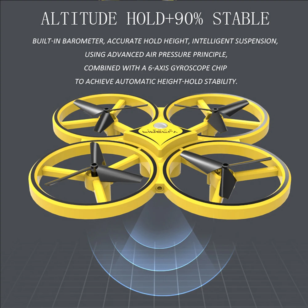 Мини самолет Квадрокоптер индукционный Дрон Смарт часы с дистанционным