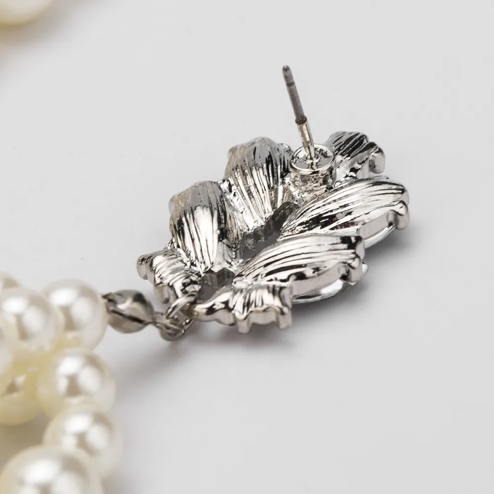 Модные многослойные серьги-каффы с подвесками из искусственных жемчужин для женщин Акриловые украшения Ges Emntry Lux Подарки Бижутерия.