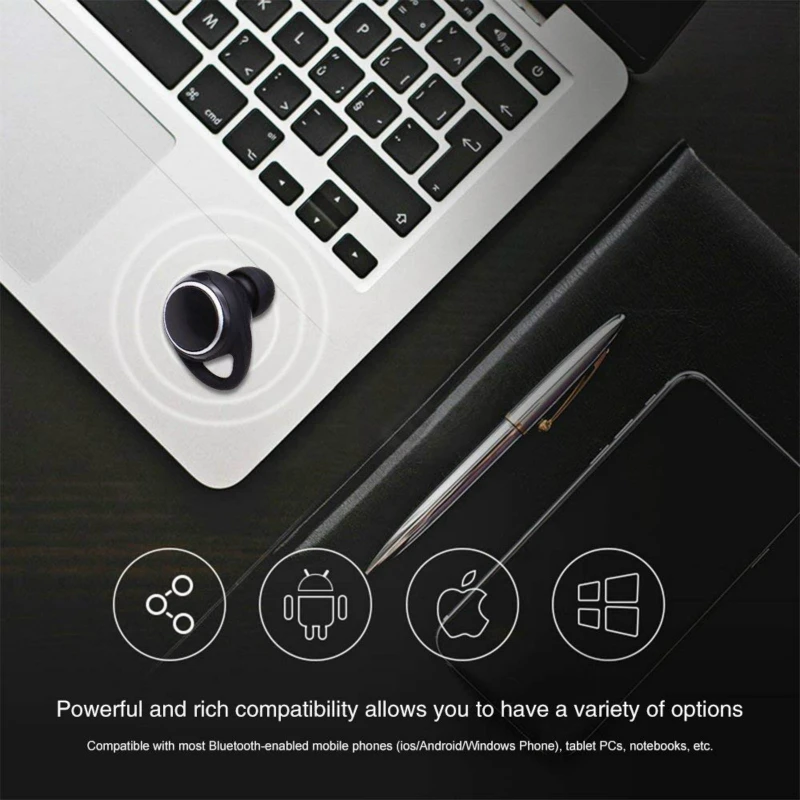 TWS Беспроводная bluetooth-гарнитура с громкой связью, стерео спортивные bluetooth-наушники с зарядным устройством, вращение на 360 градусов