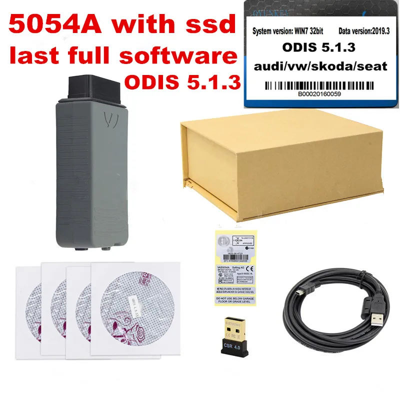 5054A WITH 360G SSD OKI VAS 5054A ODIS V4.4.1 Keygen Bluetooth AMB2300 с ODIS 5.1.3 HDD/SSD полное Программное обеспечение VAS5054 для VAG готов к использованию - Color: 5054A WITH 360G SSD