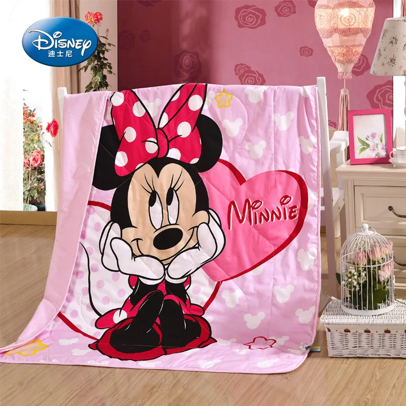 Одеяло Disney одеяло 100% хлопок Минни Микки летняя одежда для сна тонкое стеганое с