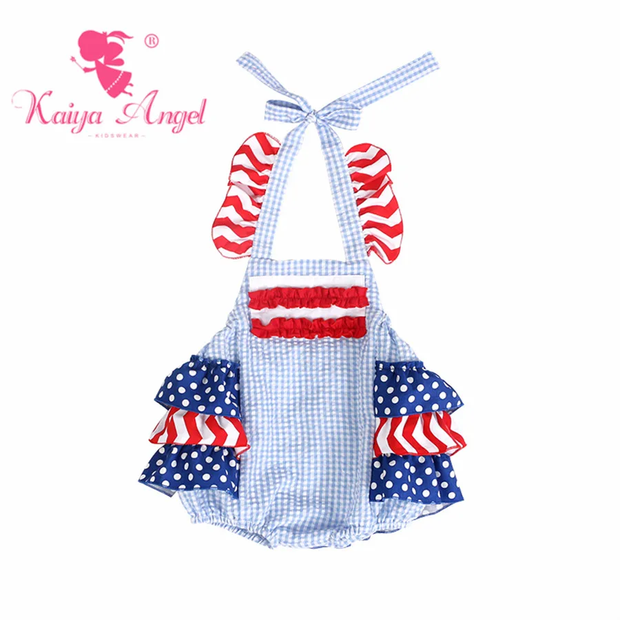 Kaiya Angel/платье для маленьких девочек 4 июля 2018 г. Лидер продаж платье дня патриотов