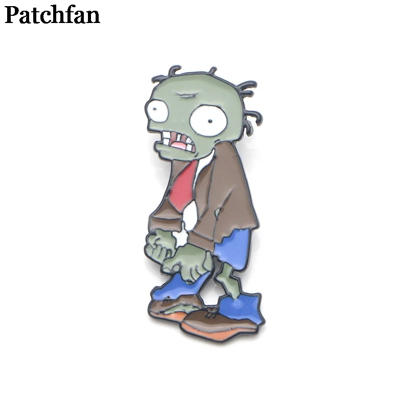 Patchfan Растения против Зомби мультфильм цинк булавка para рюкзак одежда для сумки рубашка шляпа insignia значки броши для мужчин и женщин A2037