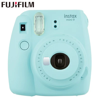 Ice blue Натуральная 5 видов цветов fuji пленка Instax Mini 9 пленка глянцевая фотобумага для Камера fuji фото Камера поп-up объектив Авто замер мини с объектив для съемки крупным планом - Цвет: Ice blue