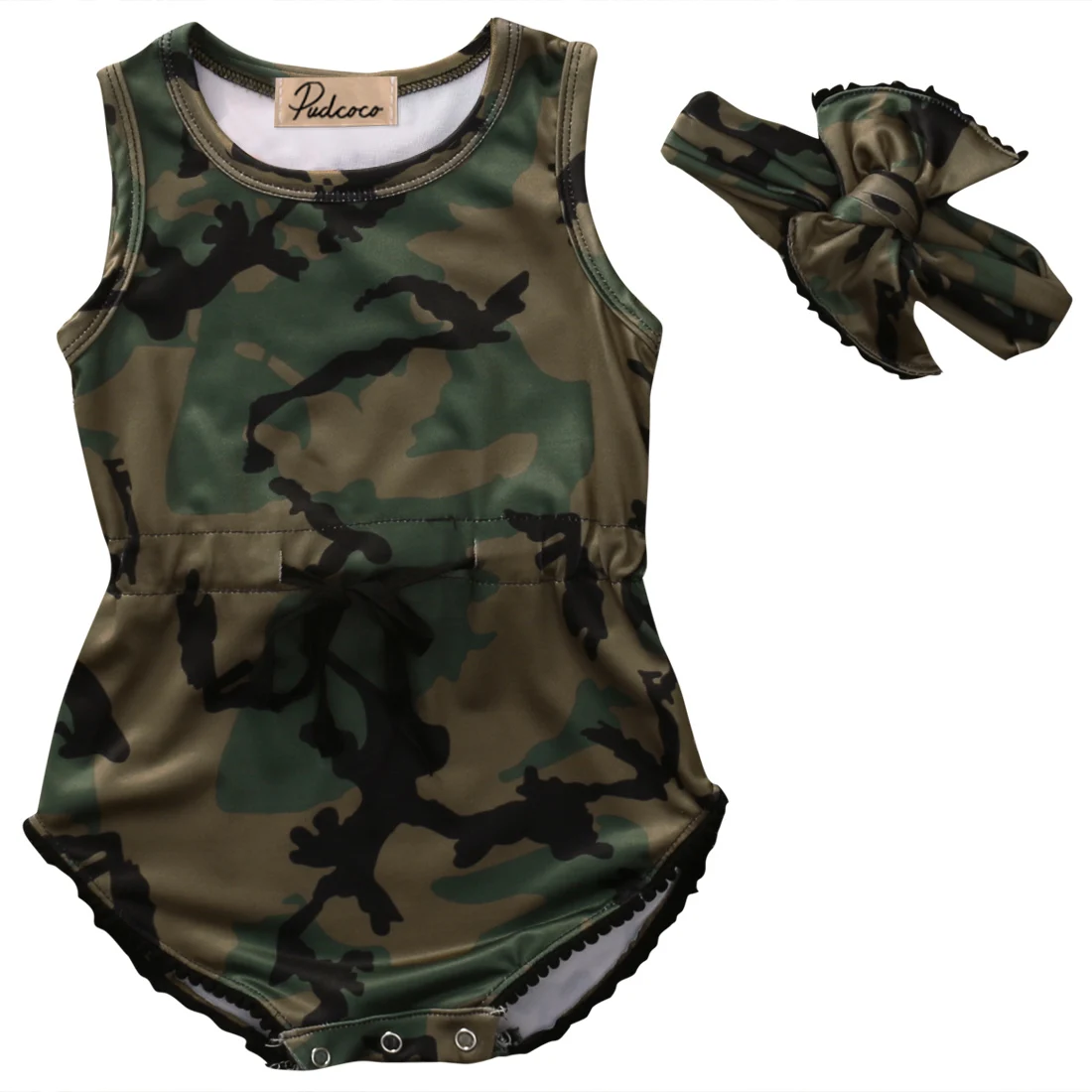 2 шт. детский камуфляжный комбинезон с бахромой и помпоном|camo romper|rompers rompersbaby clothes