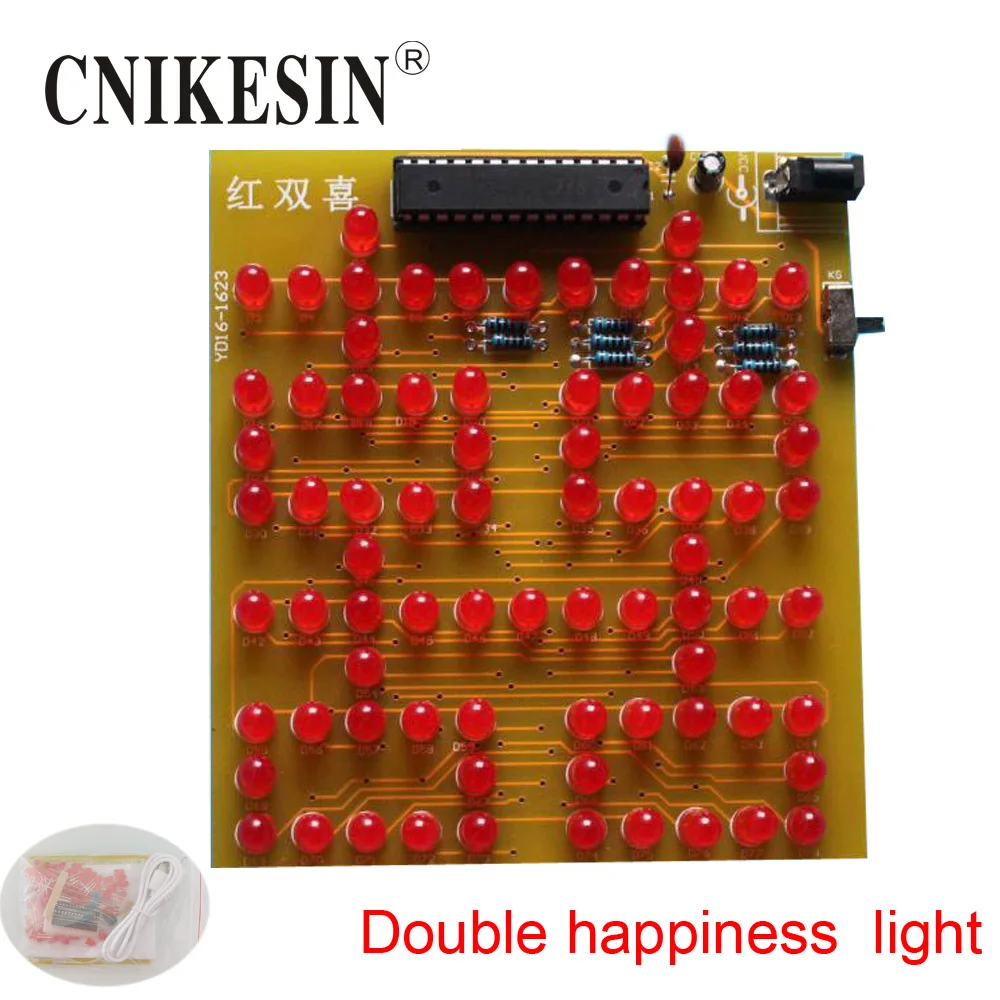 CNIKESIN DIY комплект двойное счастье светодио дный светодиодные трубки запчасти