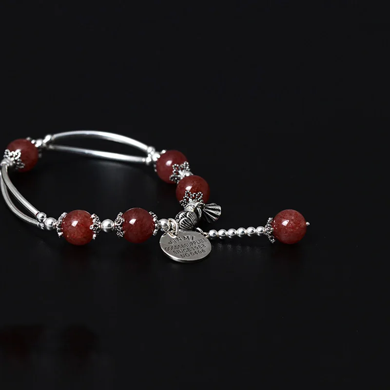 Женский браслет из серебра 925 пробы с бусинами натурального камня|bracelets for|bracelets for