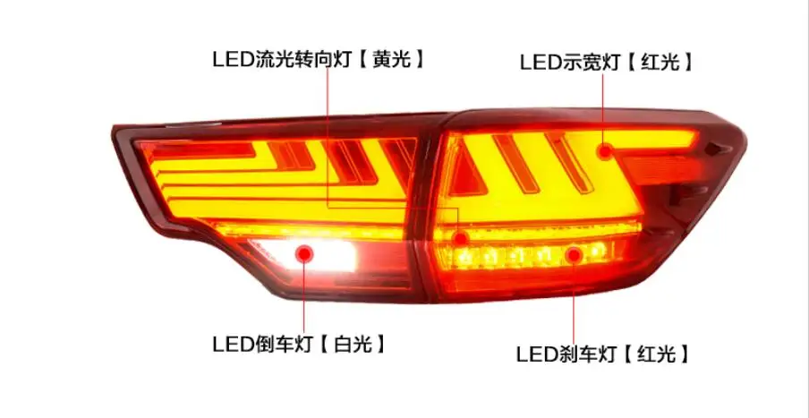 Автомобильный Стайлинг для фары Toyota Highlander Kluger DRL Дальний свет ближнего света динамическая Поворотная сигнальная задняя подсветка
