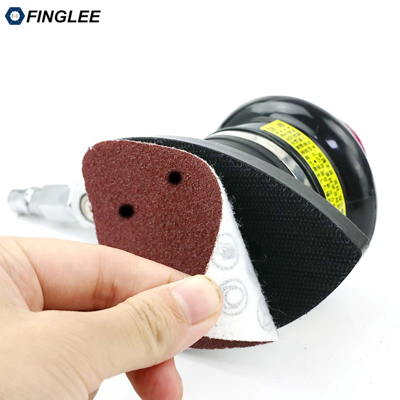 20pcs 90*90mm Aluminium Oxide Sanding paper with 6 holes loop backing Abrasive Tools Sander Disc Grit 40 60 80 100 120 180 240 |