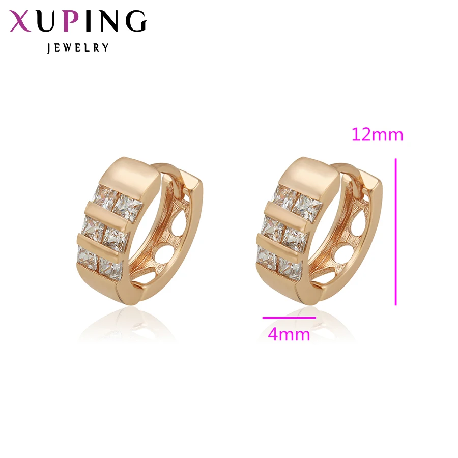Xuping модные серьги новый дизайн маленькая круглая форма с петлей позолоченные на