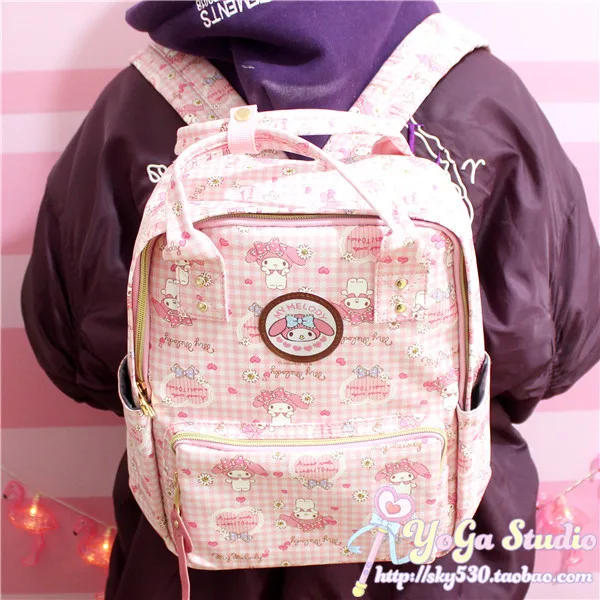Милый мультяшный Оригинальный рюкзак My Melody детские розовые школьные ранцы сумки