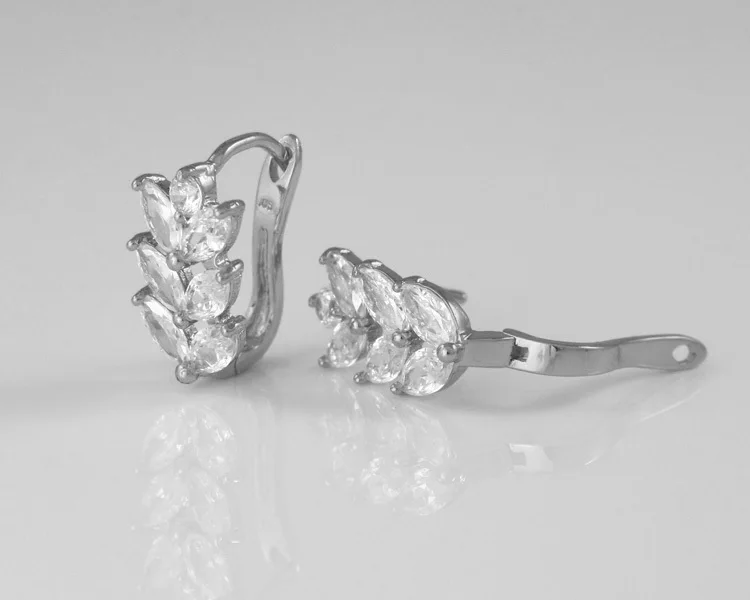 2 пара/лот Cristal Leaf золотые серьги-кольца для женщин ювелирные изделия подарок Bijoux Femme Brinco Ouro корейские серьги Модные ювелирные изделия E0411