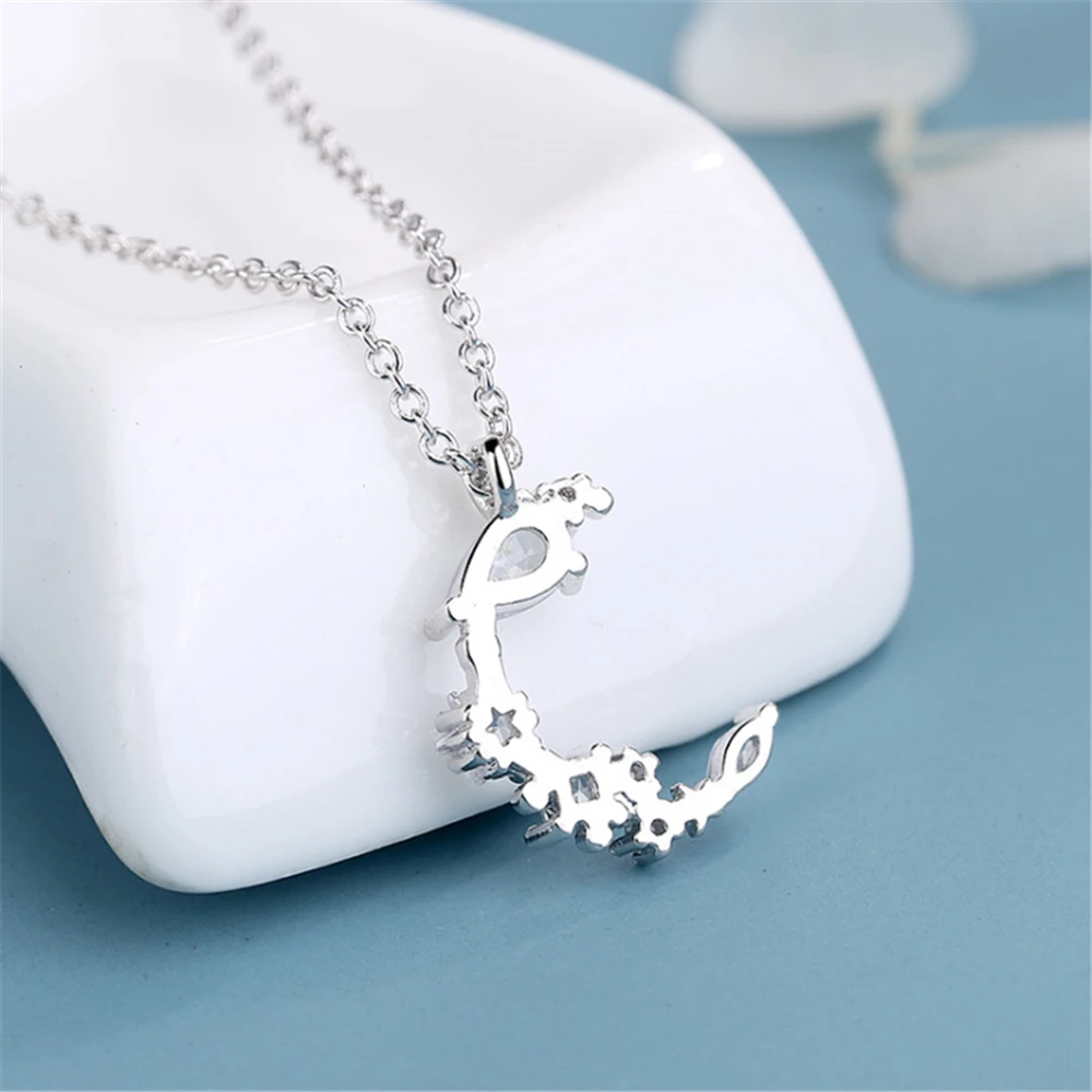 Модные роскошные модные тибетские серебряные лунные полумесяцы с фианитами