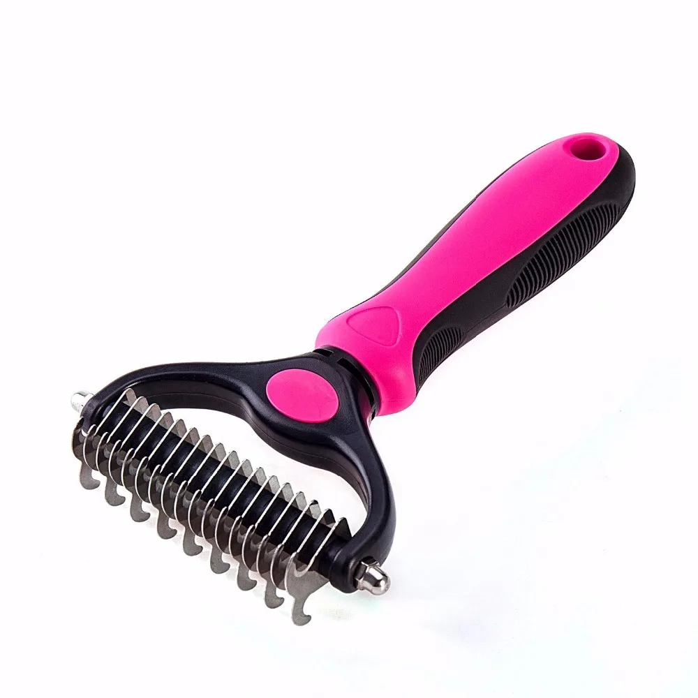 

Double Side Pet Fur Dog Brush Dematting Matbreaker Cat Grooming Deshedding Trimmer Tool Dog Comb Pet Brush Rake