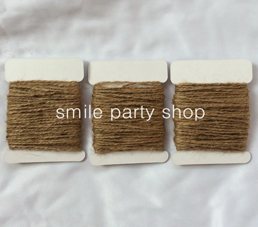 2 карты/лот (всего (20 ярдов) 100% натуральный джутовый шпагат джутовая веревка