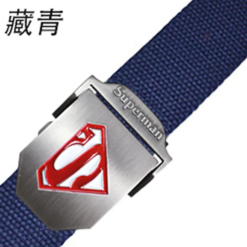 Style2 Navy Мужской ремень, уплотненный холст, Нью-Йорк щит, ремни, военный пояс, армейский тактический ремень, высокое качество, ремень 110, 140 см, 10 цветов - Цвет: Style2 Navy