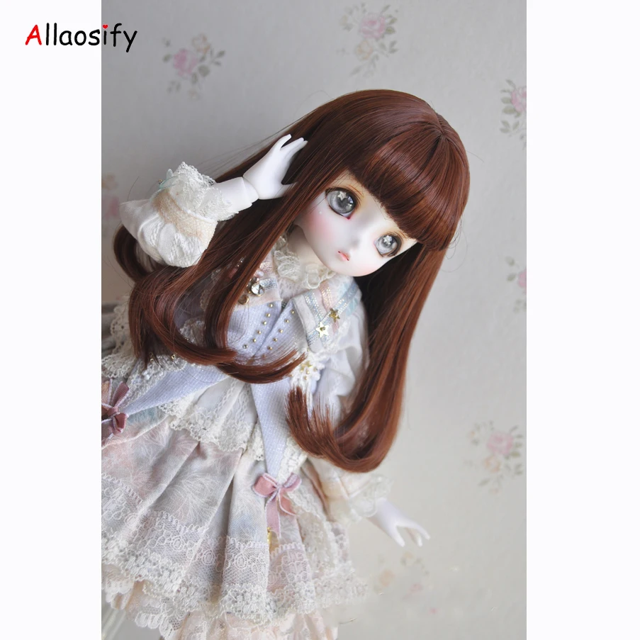 Аксессуары Allaosifydoll 1/3 1/4 парик для шарнирной куклы кукол длинные прямые косые