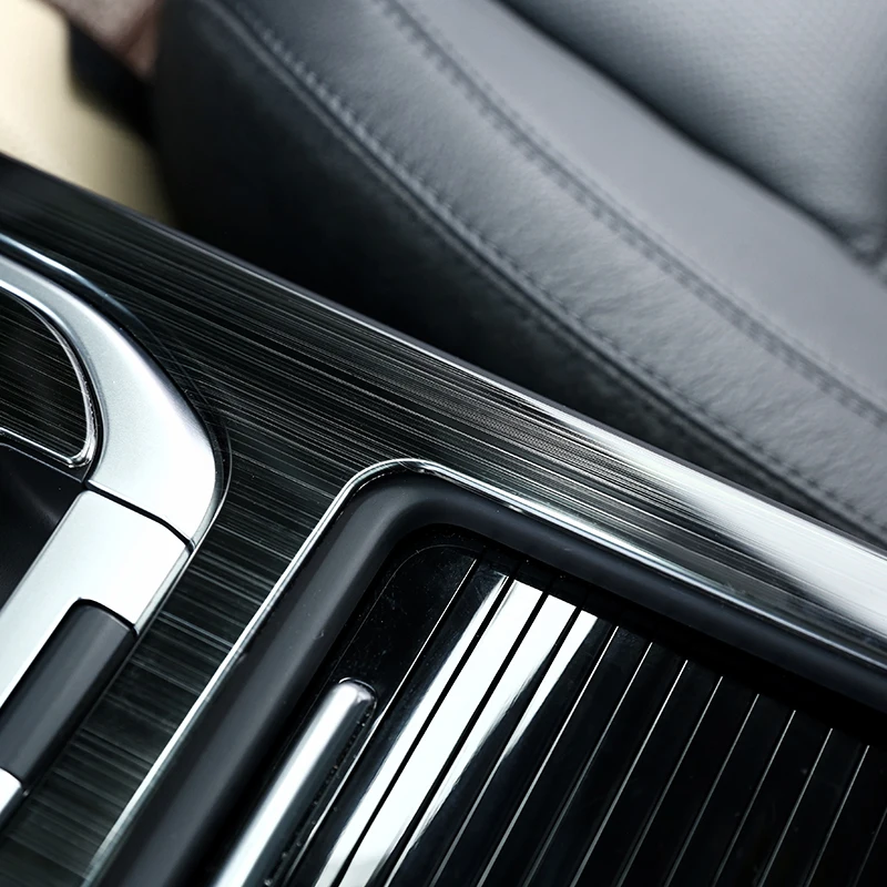 For Land Rover Discovery Sport 2015-17 Car Accessories Stainless Steel Black Brushed Inner Center Console Gear Shift Frame Trim |