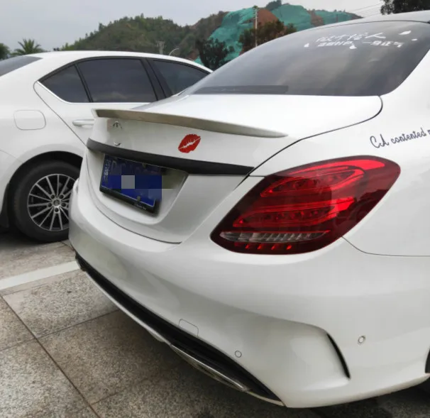 Для Benz C class W205 спойлер C180 C200L C300L 2014 2019 Высококачественный ABS Материал заднее крыло