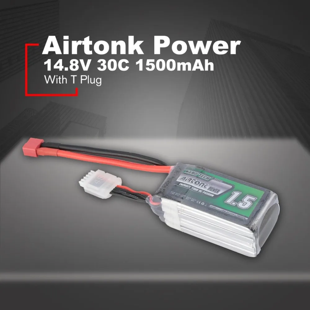 Airtonk power 14 8 V 1500mAh 30C 4S 1P Lipo батарея T Plug перезаряжаемая для радиоуправляемого