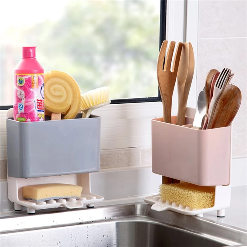 ONEUP Бесплатная губка кухонная коробка сушилка для посуды самосливающаяся