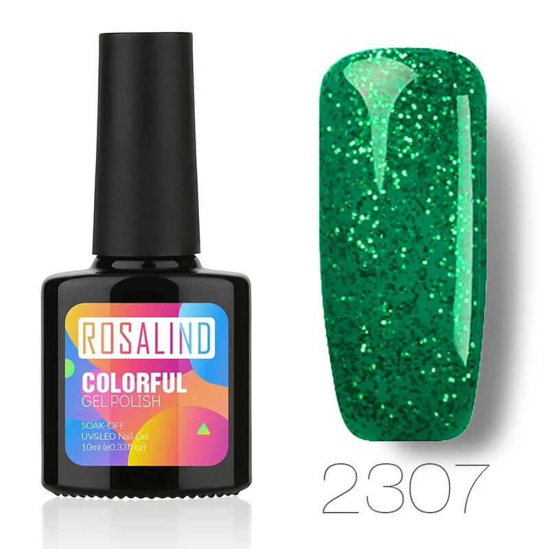 2307 ROSALIND гель 1S Красный бриллиант гель для ногтей с блестками Набор лаков Светодиодный УФ-гель лак замачиваемый верхний базовый слой необходимый лак для ногтей - Цвет: 2307