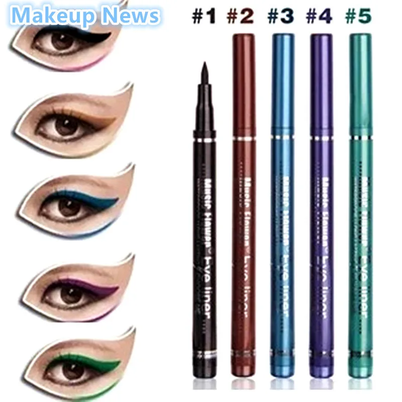 1 шт. Водостойкая Подводка для глаз 5 цветов|eye cosmetics|liquid eye liner penwaterproof eyeliner |