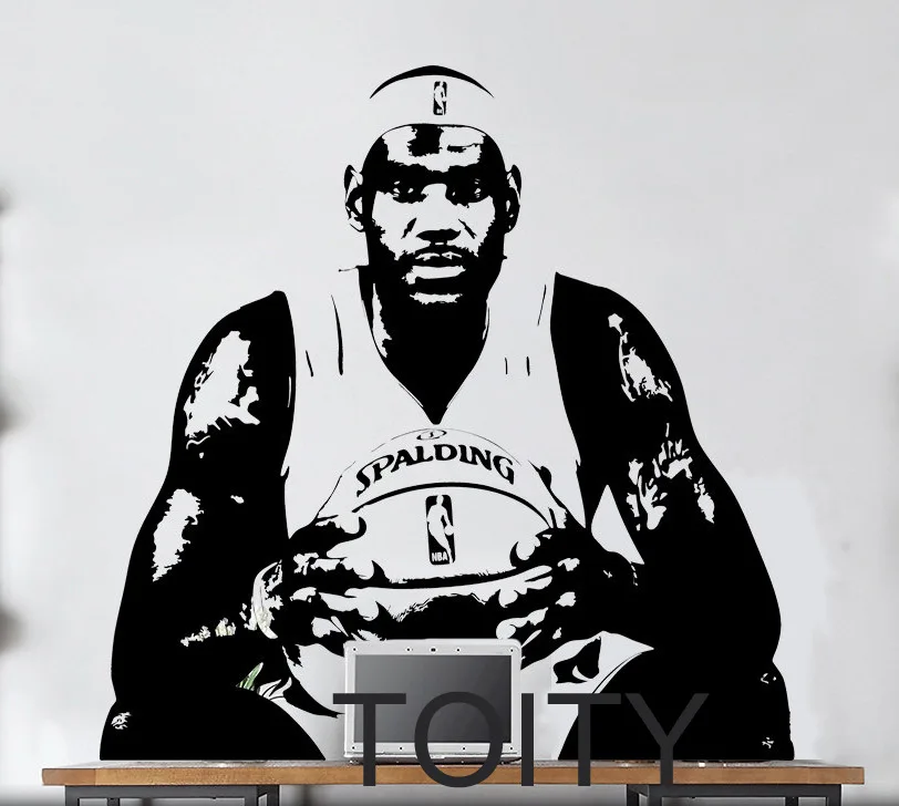 Наклейка на стену Джеймса спальное помещение для мальчиков бар баскетбольный