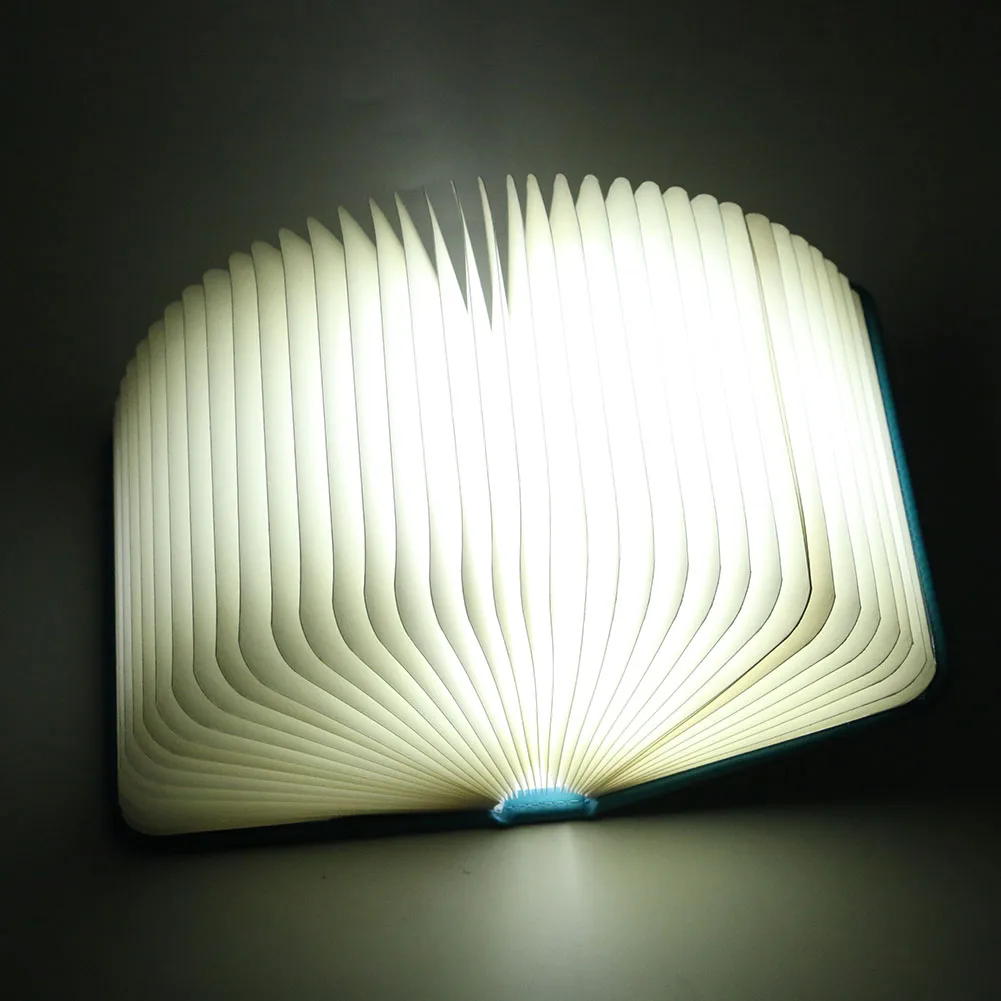Coquimbo USB Rechargeable LED Foldable Book Lights Magnetic Pages Folding Led Book Shape Creative Table Lamp Colorful Lighting