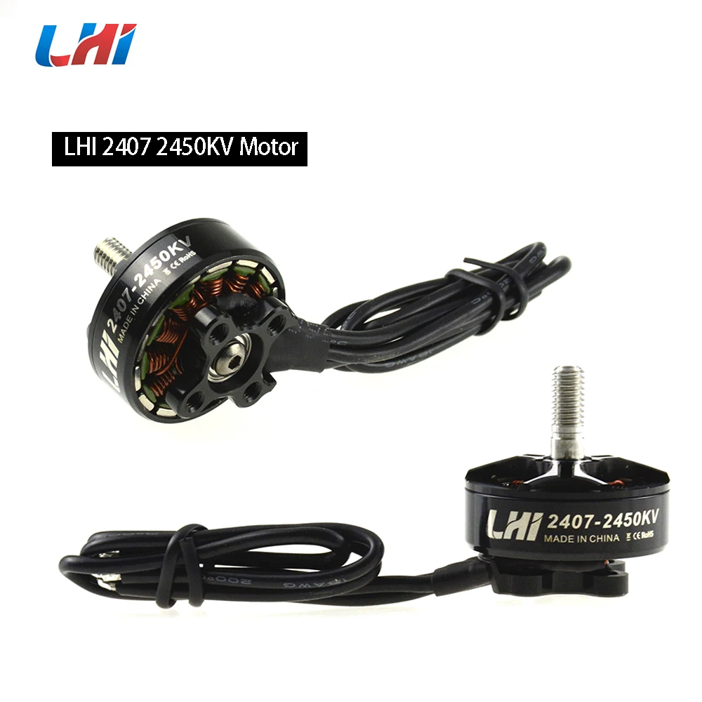 LHI 2407 1800KV/2450KV/2750KV 3 6S бесщеточный двигатель для FPV Racing четырехъядерный