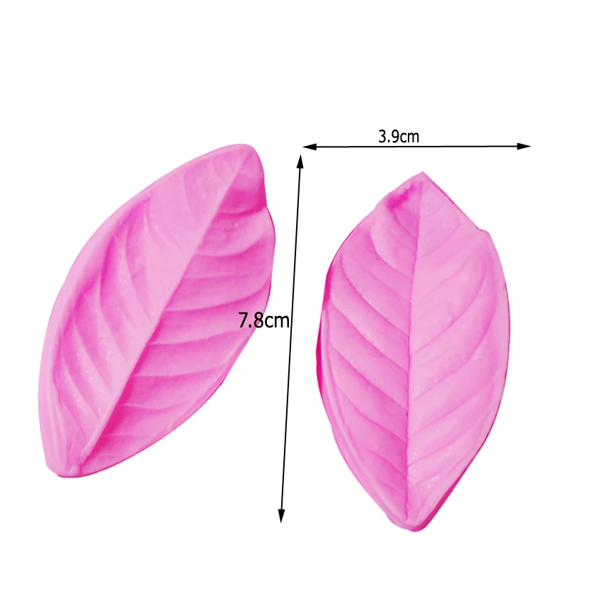 10pcs/set Flower 3D Leaf Petal Silicone Mold Fondant Cake Decorating Confectionery Baking Tools m449 7.8*3.9*0.8cm | Дом и сад