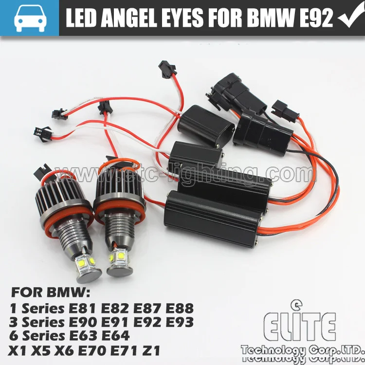 Горячие Продажи H8 40 Вт LED Angel Eyes XML Для BMW E81 E87 E90 E92 E93 E63 X1 X5 E70 Z1 Ошибка бесплатно|angel