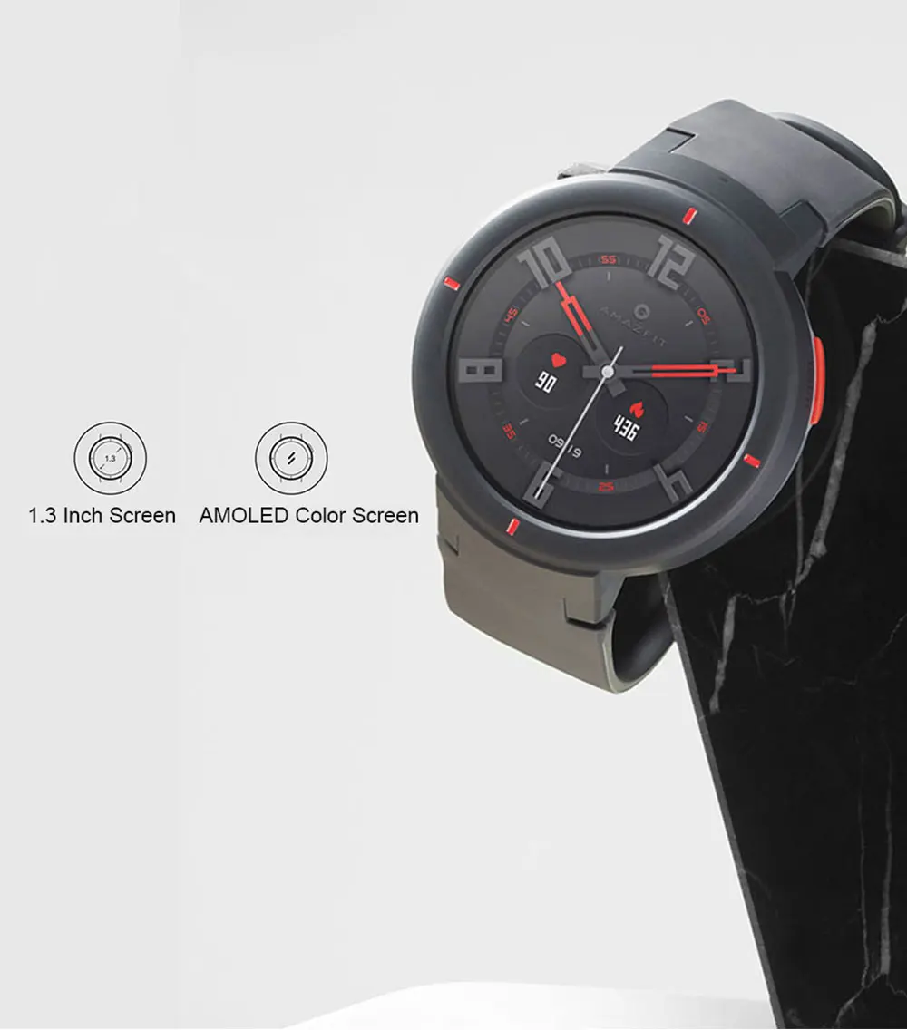 Xiaomi Huami Amazfit Verge умные спортивные часы на английском языке 1,3 дюймов AMOLED экран gps HR сенсор ответ на звонки IP68 водонепроницаемый