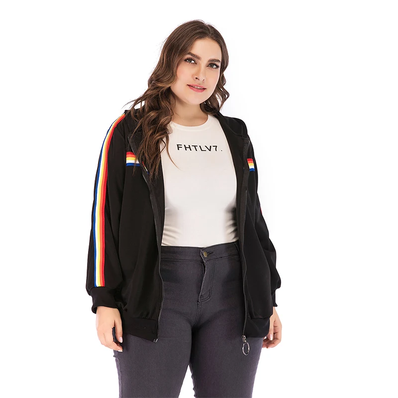 WHZHM осенняя куртка размера плюс 3XL 4XL женские шапки топы весенние повседневные