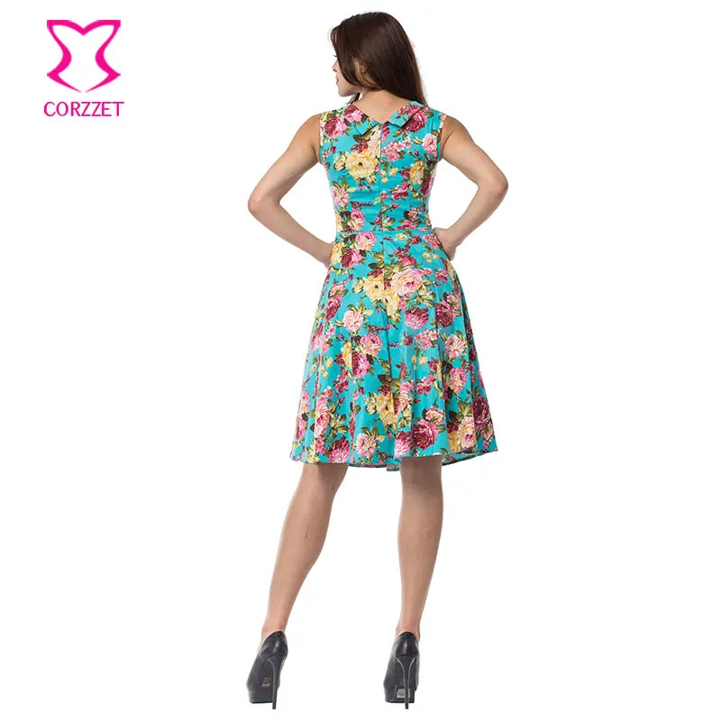 Женское винтажное платье с V образным вырезом без рукавов|plus size women dresses|women dresspinup