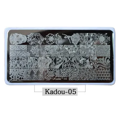 Kadou-05 1 шт. Животные тигр олень цветы узор рисунок для нейл-арта штамп, пластины для стемпинга рождественские ногти шаблоны DIY пластины инструменты Kadou-D03 - Цвет: Kadou-05
