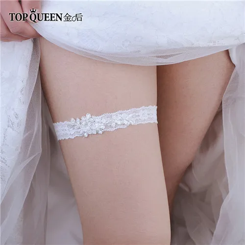 the thin ring TOPQUEEN TH0304 2 шт Свадебные вечерние женские кружевные сексуальные с бантом на ноги Подвязки Пояс свадебное нижнее белье Мягкие носки подвязка пояс ноги кольцо - Цвет: the thin ring