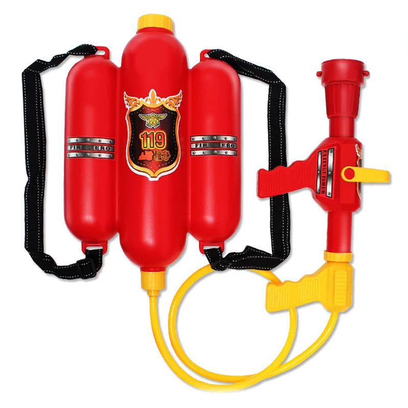 Водяной пистолет рюкзак пожарный летние пляжные игры Косплей пожарный Игрушки Пожарный вечевечерние водные игрушки для детей от AliExpress WW