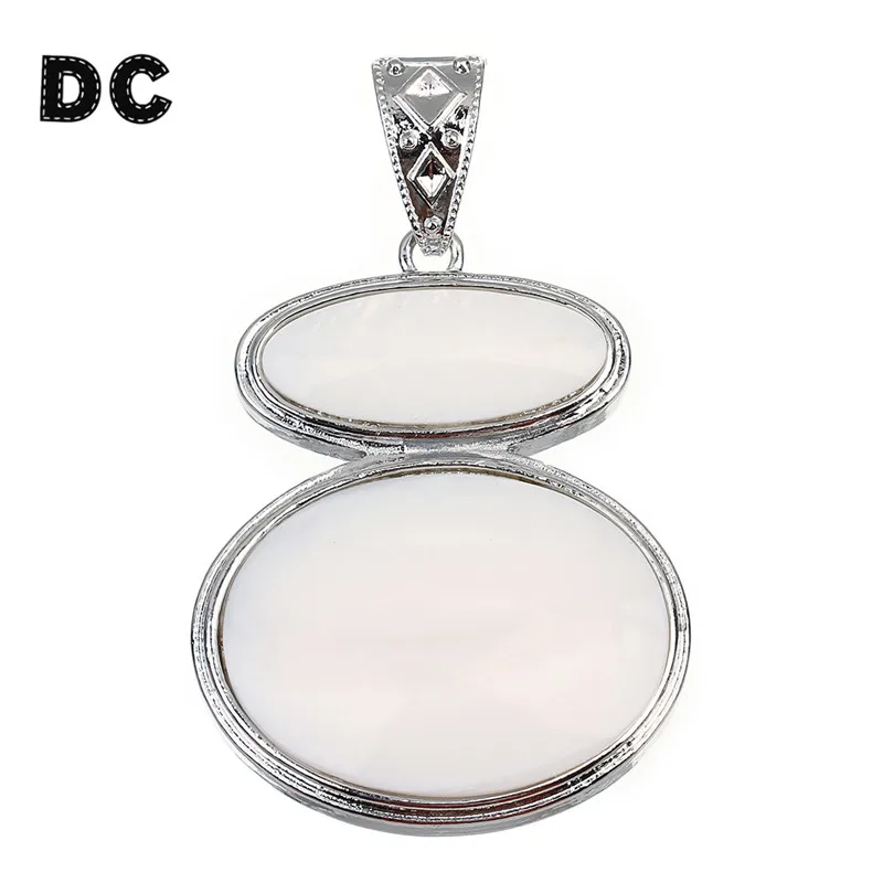 DC 1 шт. винтажная большая дыра зеленый белый корпус натуральный овальный камень