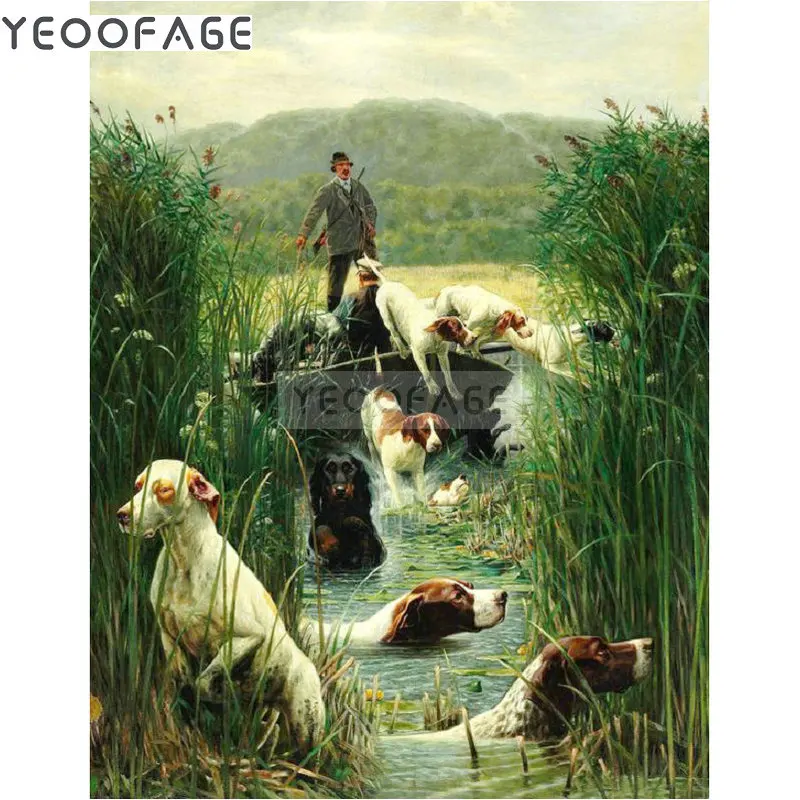 Алмазная живопись &quotсделай сам&quot 5d hunter вышивка крестиком кристалл полная