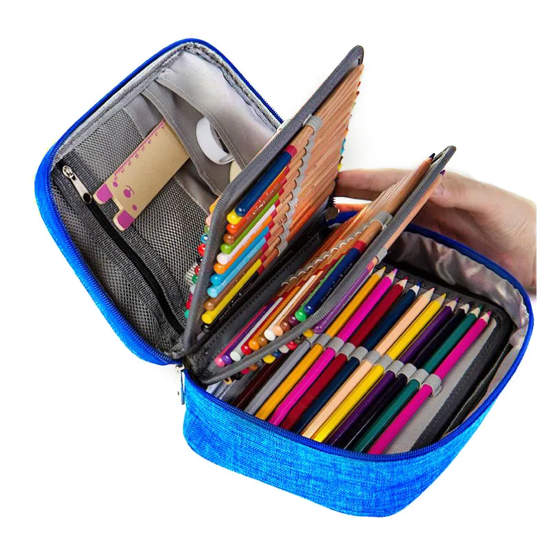 

Wholesale Canvas School Pencil Cases for Girls Boy Pencilcase 72 Holes Pen Box Penalty Multifunction Storage Bag Case Pouch