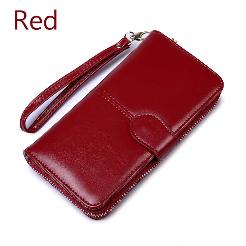 Red ZMQN Femlae кошелек для женщин Винтажный Длинный кошелек из искусственной кожи сумка с зажимом для денег дизайнерские кошельки Carteira Feminina Новинка C402 - Цвет: Red