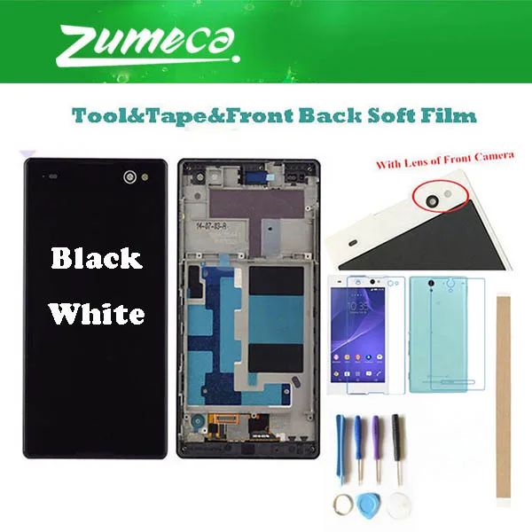 

Высококачественный ЖК-экран для Sony Xperia C3 D2533 D2502 Sony C3 + сенсорный экран дигитайзер с рамкой 2 цвета с комплектом