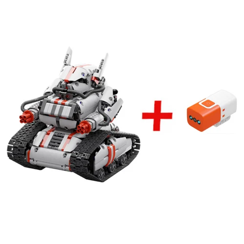 Mitu Робот Танк Mecha гусеничная база Xiaomi Mitu строительные блоки робота гусеничный Танк версия управления по смартфону Mihome - Цвет: Block And Sensor